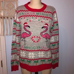 Flamingo Ugly Christmas Sweater